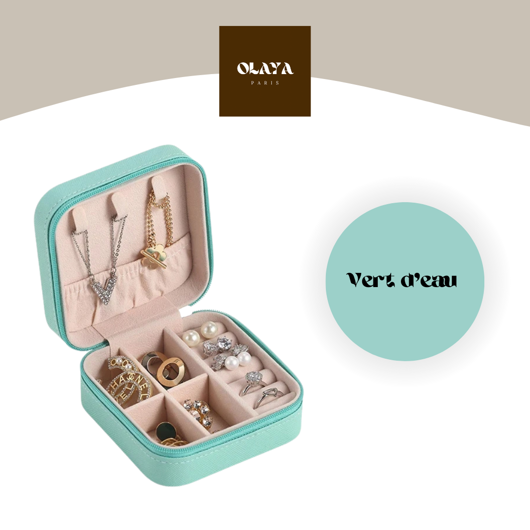 Mini boîte de rangement en cuir pour bijoux