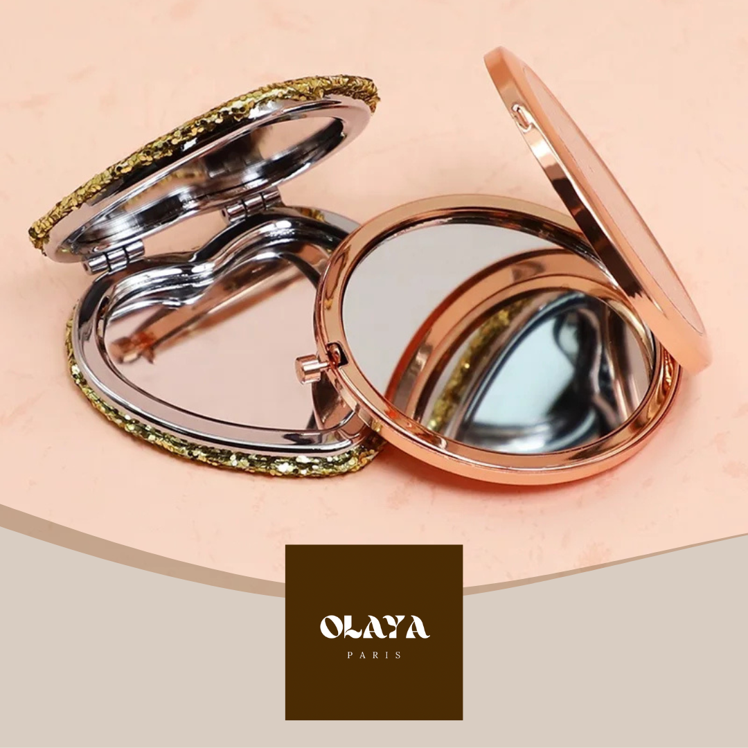 Mini miroir de poche de maquillage
